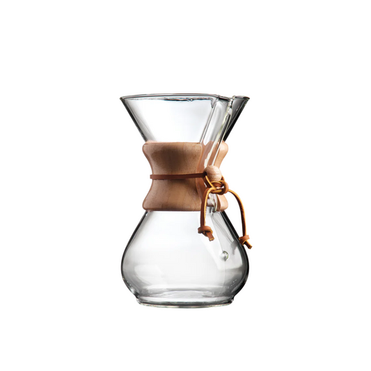 Chemex, cafetera de vidrio para filtrado, 6 tazas