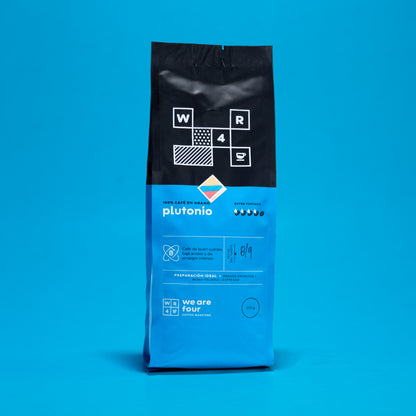 Plutonio, café en grano, ideal para prensa, moka y espresso, baja acidez y amargor