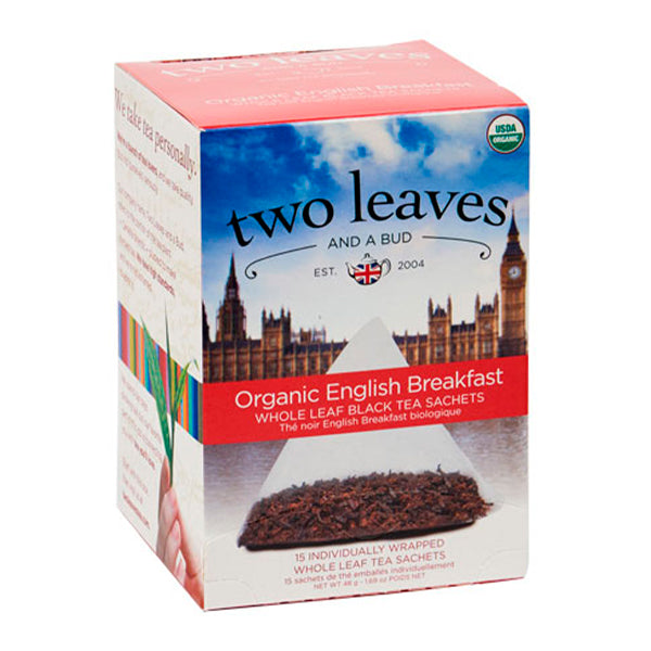 Premium Organic English Breakfast Tea, té 15un