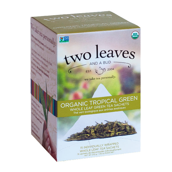 Premium Organic Tropical Green Tea, té 15un